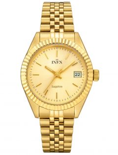 Inex Ladies Golden Classic Sapphire 32mm