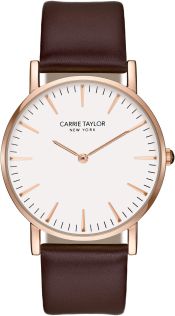 Carrie Taylor Lexington Rosegold/White Brown Leather