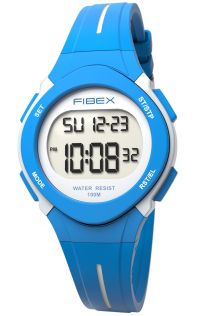 Digital barnklocka med dubbeltid blå | FIBEX19EN001
