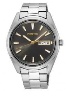 Seiko Mens Classic Gunmetal Day-Date 40mm SUR343P1