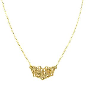 Lucy Ashton Half Moon Mandala Necklace Gold Plated