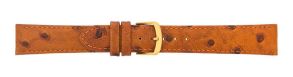 Falkenlund Deluxe Beco Watch Strap Ostrich Calf Leather Honey 14mm Gold Plated Buckle 207214G