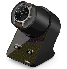 Boxy BLDC Nightstand, Watch Winder for 1 watch, Skyline Shadow with Adapter 309134
