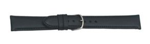 Falkenlund Deluxe Beco Watch Strap Nappa Black Calf Leather 18mm Stainless Steel Buckle 660118S