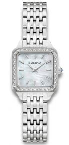 Bulova Lady Square Mother-of-Pearl Sapphire 23mm