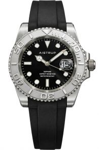 Aistrup Mens 100m Steel Sapphire 40mm