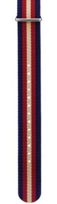IHS 20mm Black Red White Nato strap NATO20BRHRB