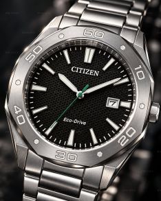 Citizen Mens Solar Steel Black 41mm