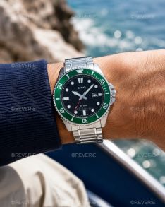 Casio Mens Steel 200m Diver Green Anti-reverse Bezel 46mm