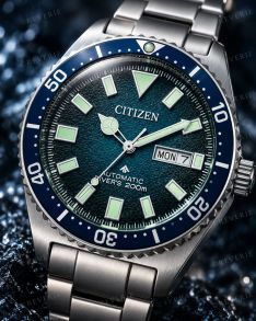 Citizen Mens Steel Diver Automatic Day-Date 41mm
