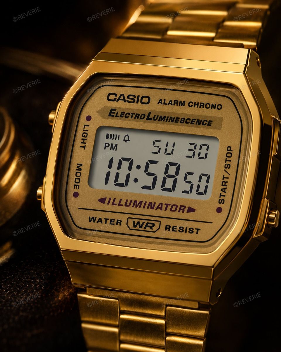 Casio Golden Retro Digital Watch Unisex 36mm
