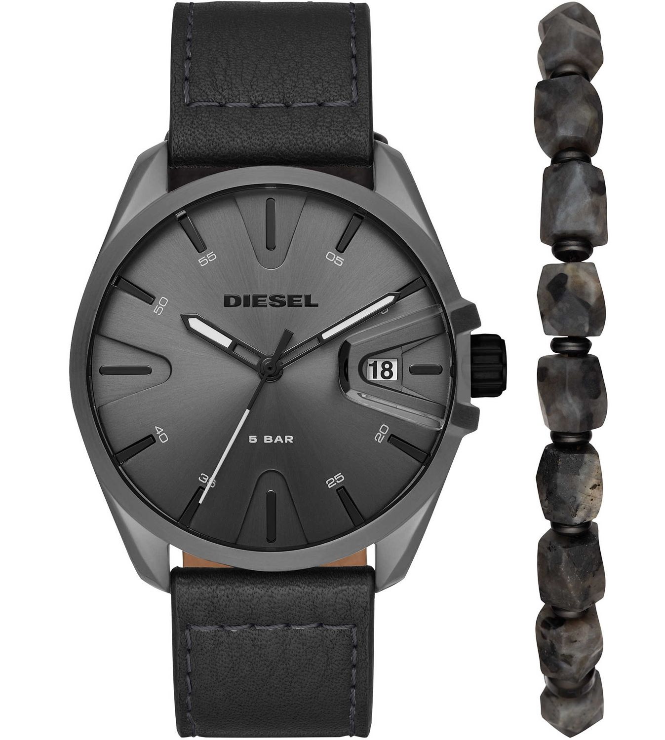 Stainless Steel Diesel Ms9 Dz1892 DZ1892 Man: MS9 Three-hand Black