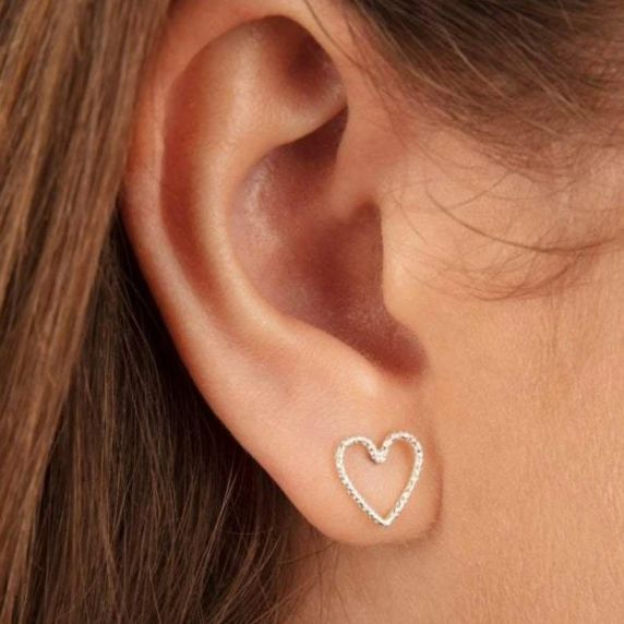 Lucy Ashton Open Heart Stud Earrings