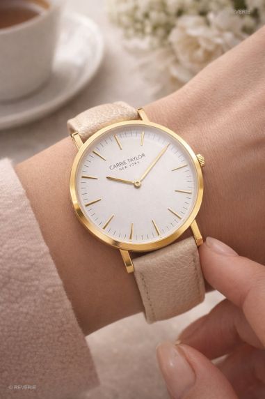 Carrie Taylor Lexington Golden Beige Hermes Calf Leather 38mm