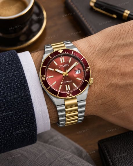 Citizen Mens Golden Red Sapphire Automatic 40mm