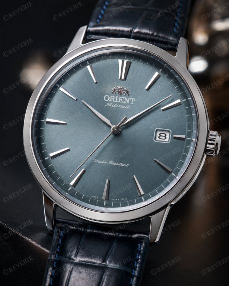 Orient Mens Blue Leather Automatic 41mm