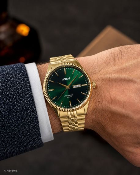 Lorus Mens Golden Green Automatic 42mm