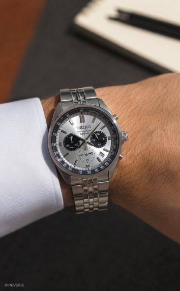 Seiko Mens Steel Sports Chronograph 41mm