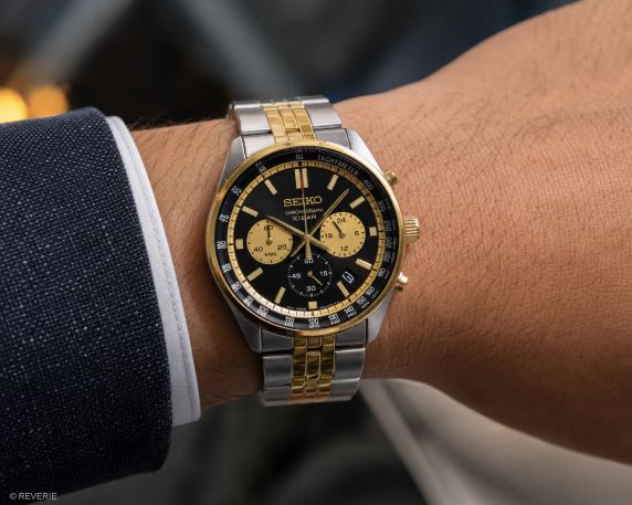 Seiko Mens Two-Tone Sports Chronograph 41mm